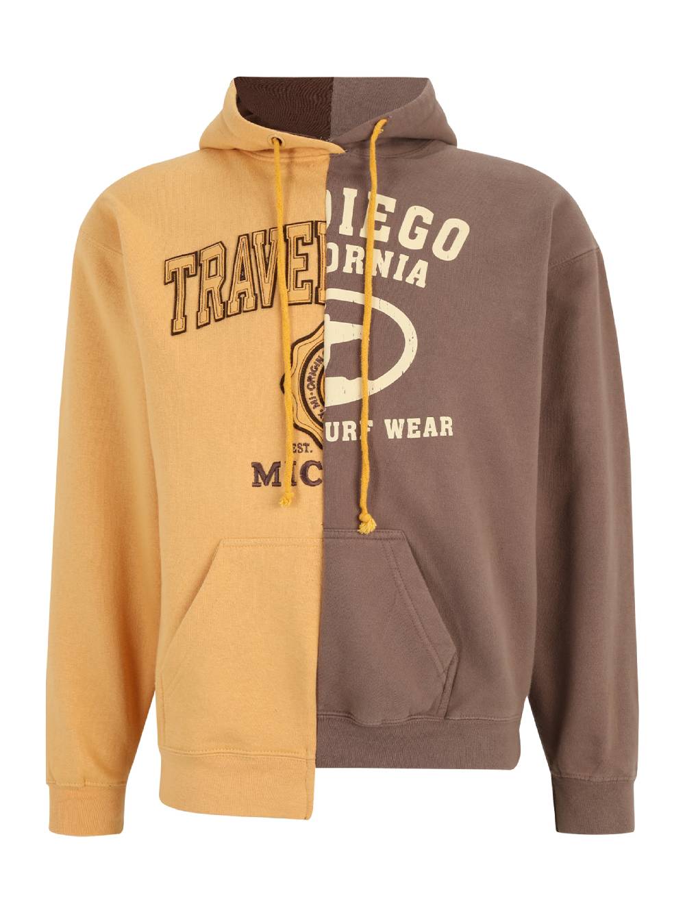 ABOUT YOU REBIRTH STUDIOS Sweatshirt 'BJOERN' In Brown, Yellow