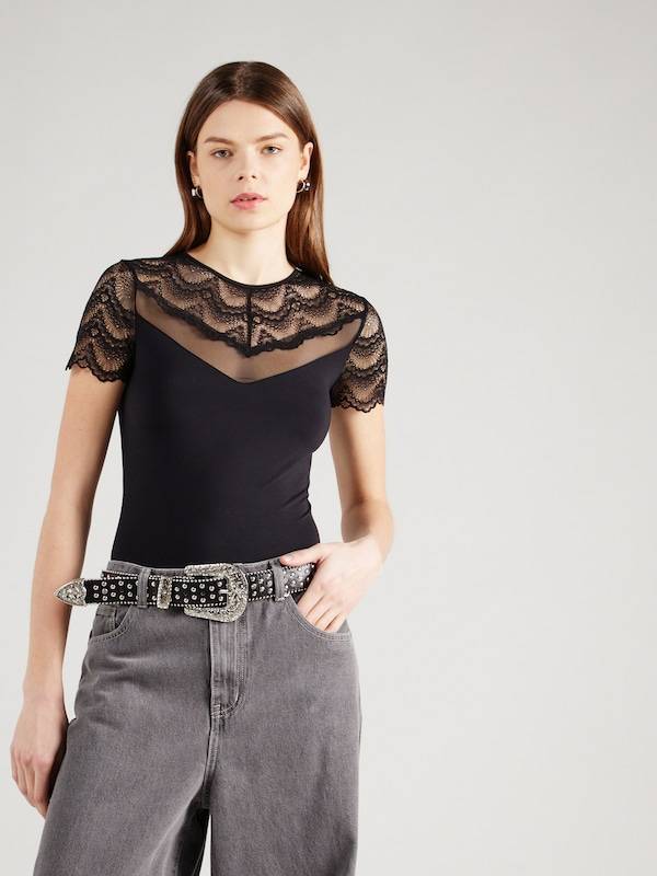 ABOUT YOU Shirt Bodysuit in Black