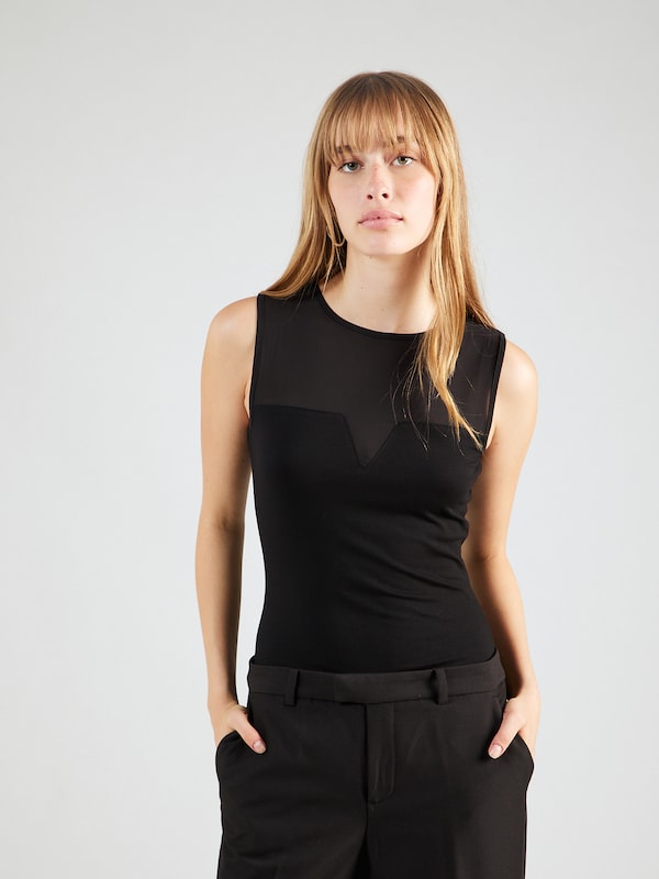 ABOUT YOU Shirt Bodysuit 'Jill' in Black