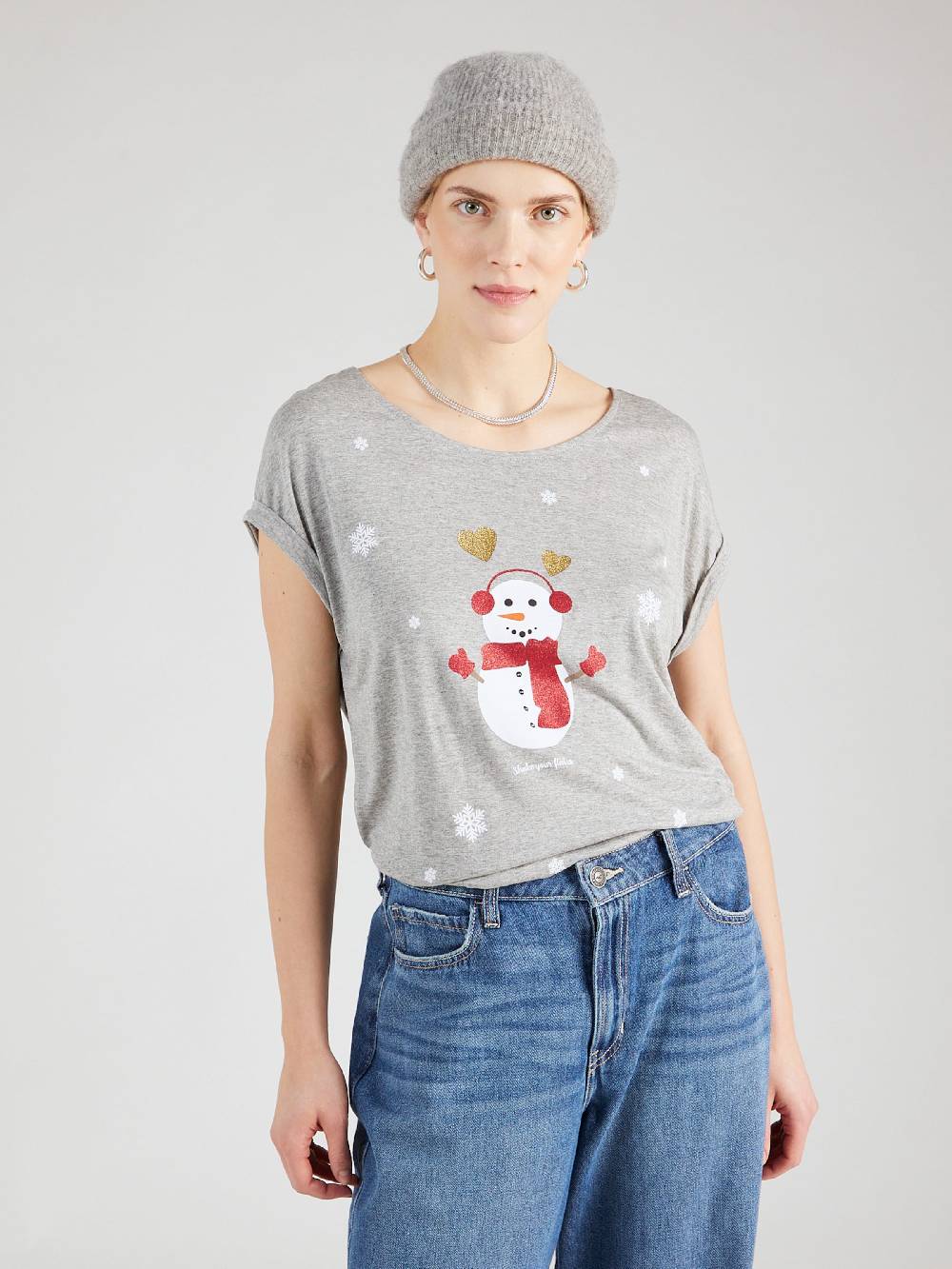 ABOUT YOU Shirt In Mottled Grey