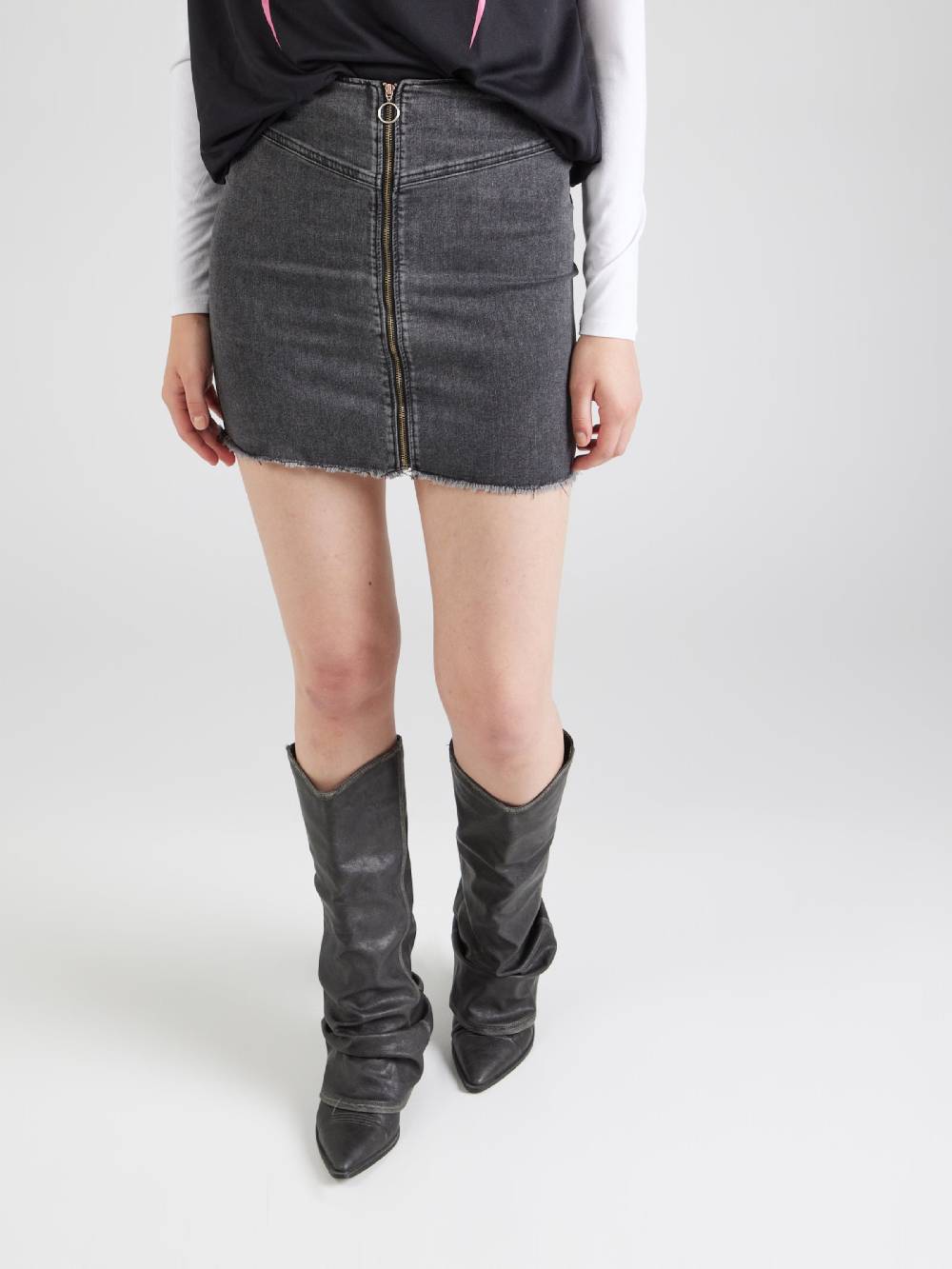 ABOUT YOU Skirt 'Gesa' In Grey Denim