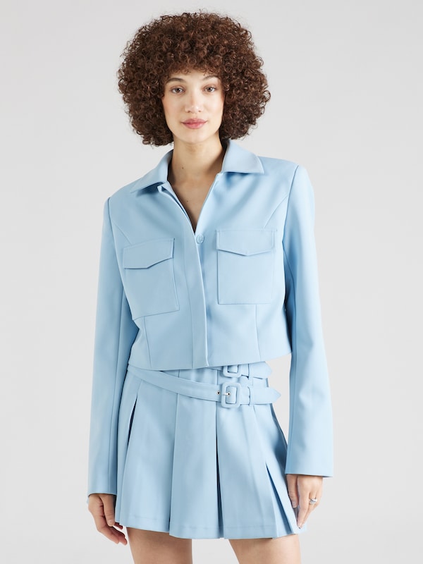 ABOUT YOU x Iconic by Tatiana Kucharova Between-Season Jacket 'Mia' in Light Blue