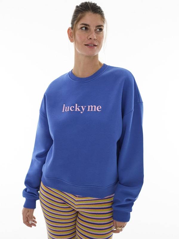 ABOUT YOU x Laura Giurcanu Sweatshirt 'Elisabeth' in Blue