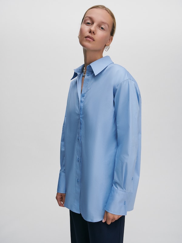 ABOUT YOU x Marie von Behrens Blouse 'Gemma' in Blue