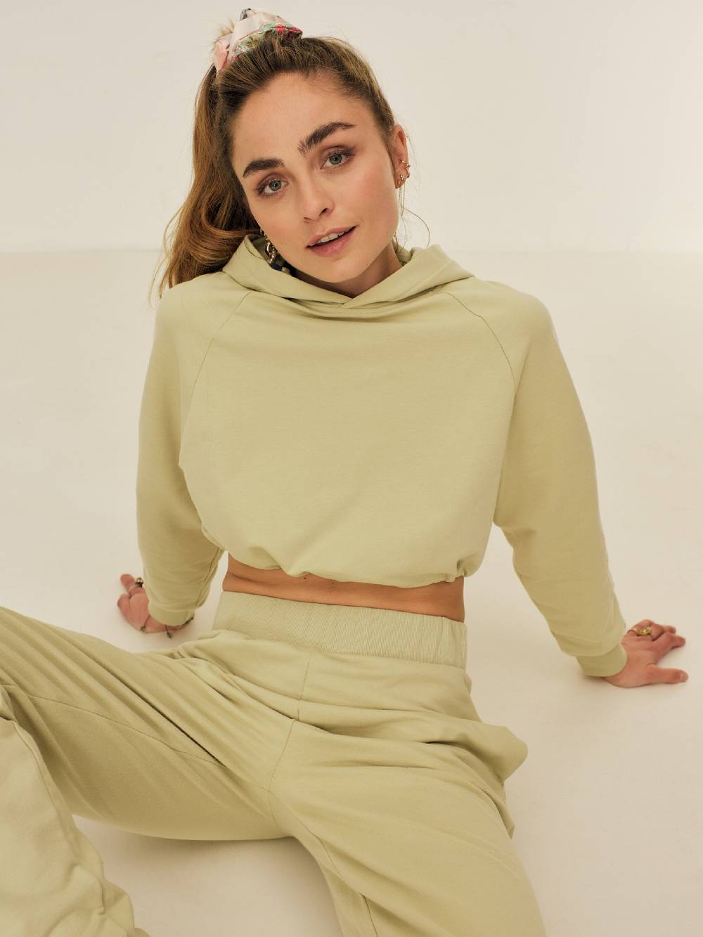 ABOUT YOU X Sofia Tsakiridou Sweatshirt 'Kayra' In Sand