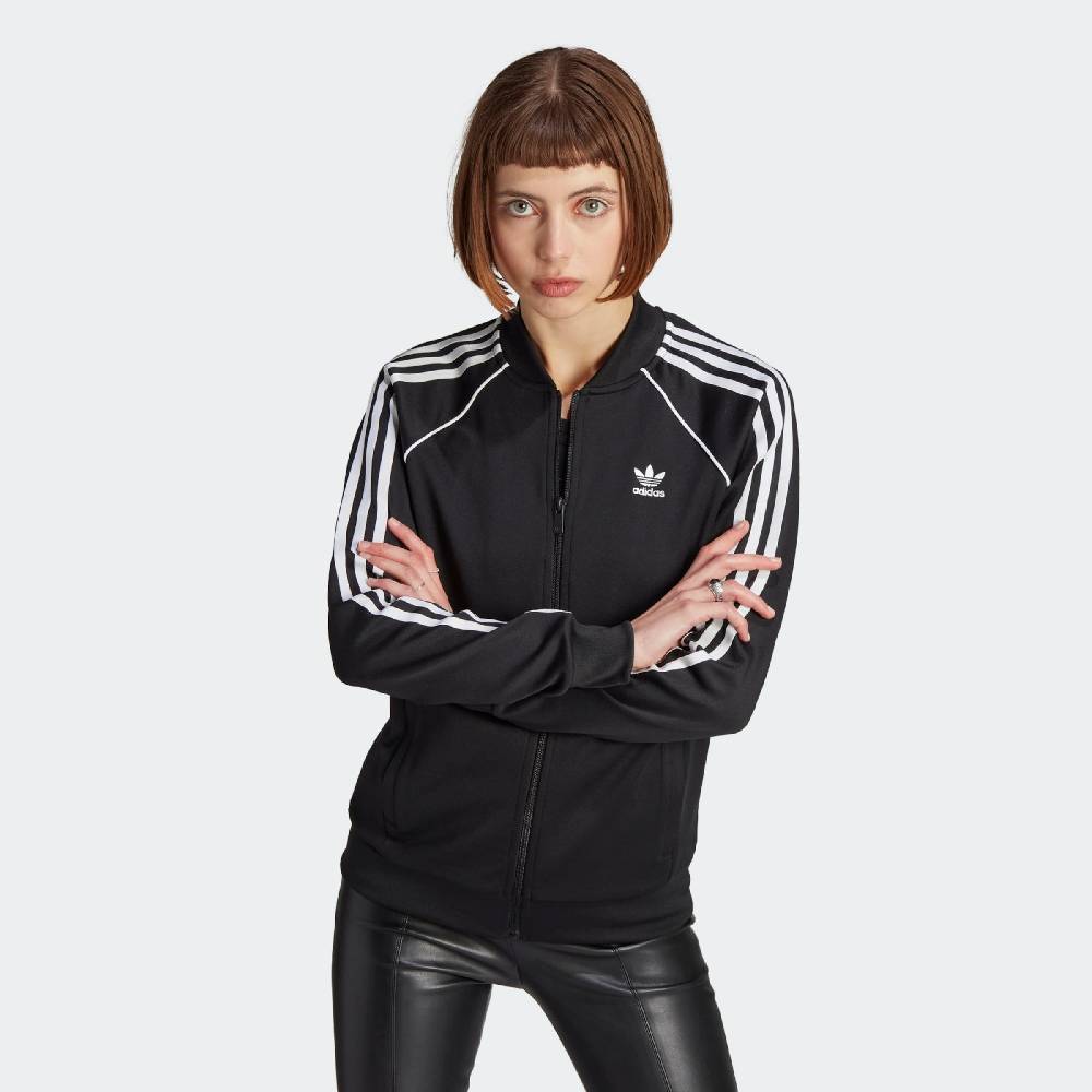 ADIDAS ORIGINALS Zip-Up Hoodie 'Adicolor Classics' In Black