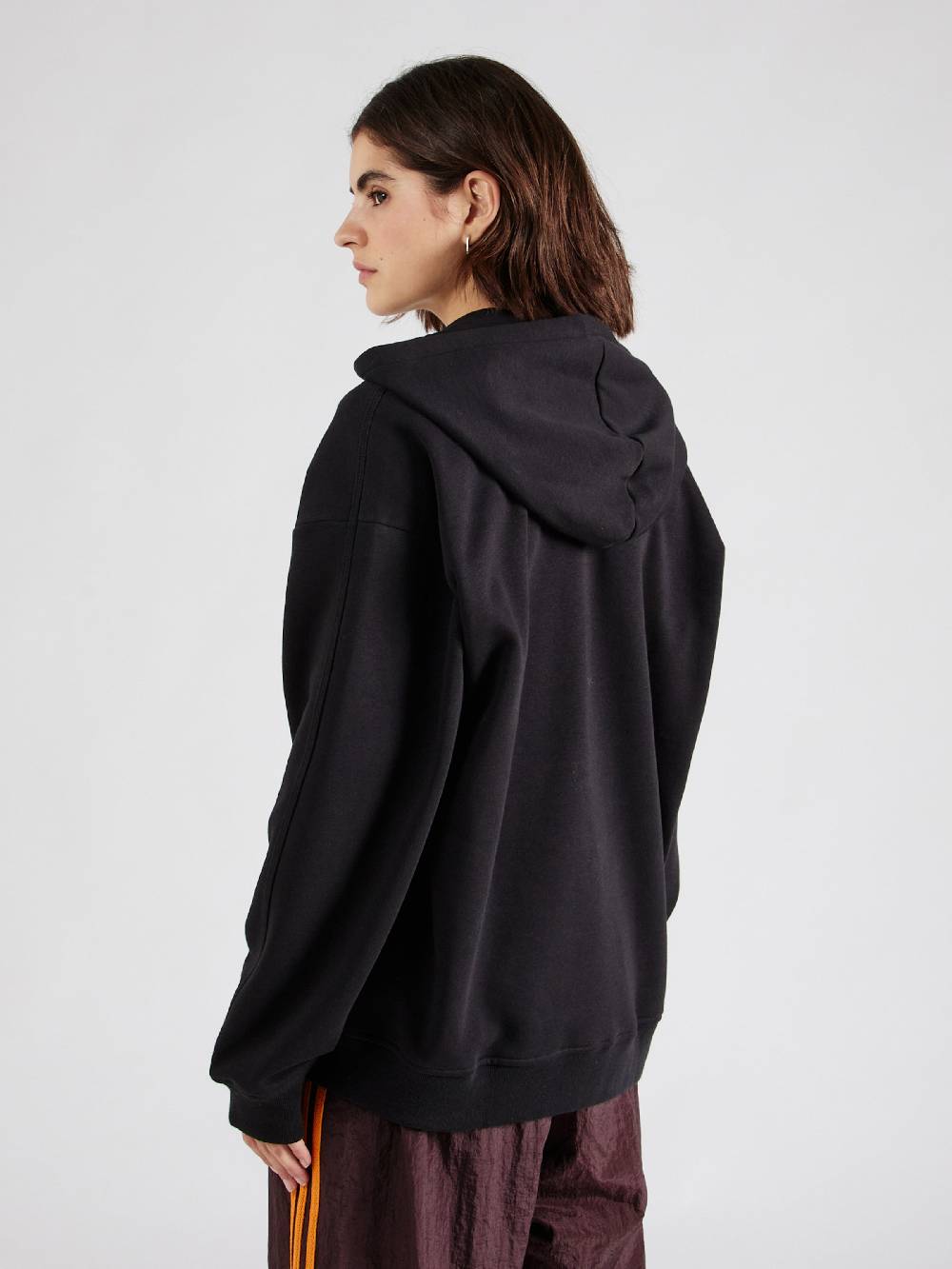 ADIDAS ORIGINALS Zip-Up Hoodie 'ESSENTIAL' In Black