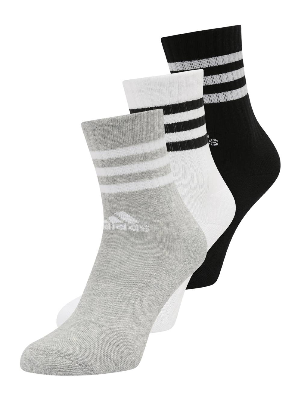 ADIDAS SPORTSWEAR Athletic Socks In Mottled Grey, Black, White