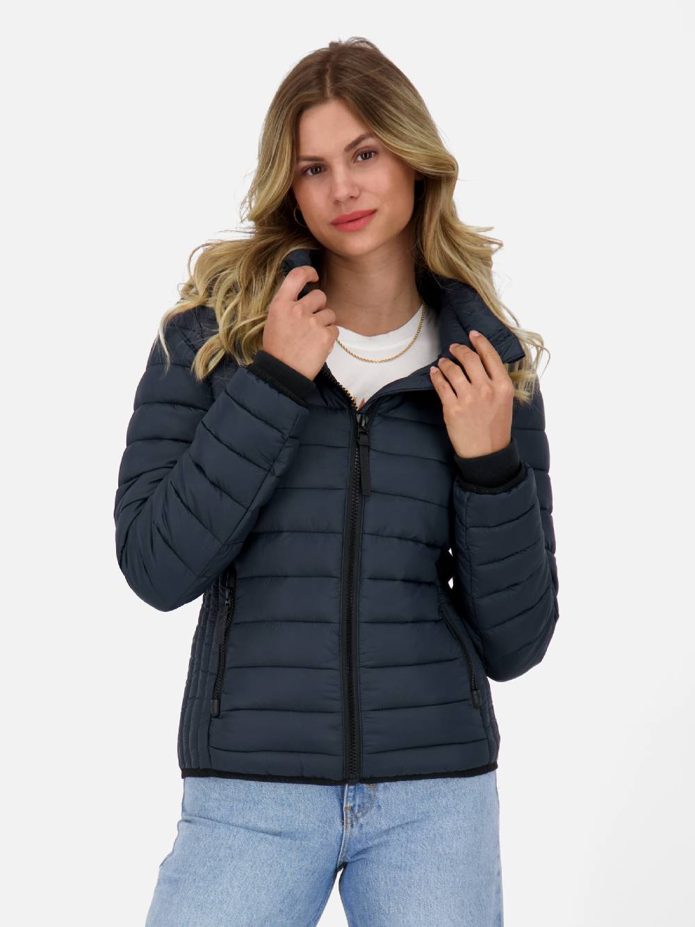 Alife And Kickin Between-Season Jacket 'Nadja' In Marine Blue