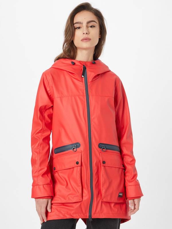 Alife and Kickin Between-Seasons Coat 'AudreyAK' in Fire Red