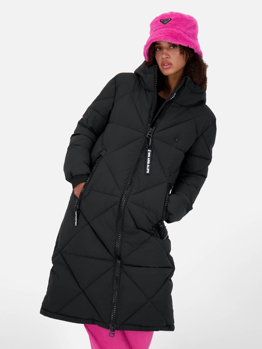 Alife And Kickin Winter Coat 'Enya' In Black