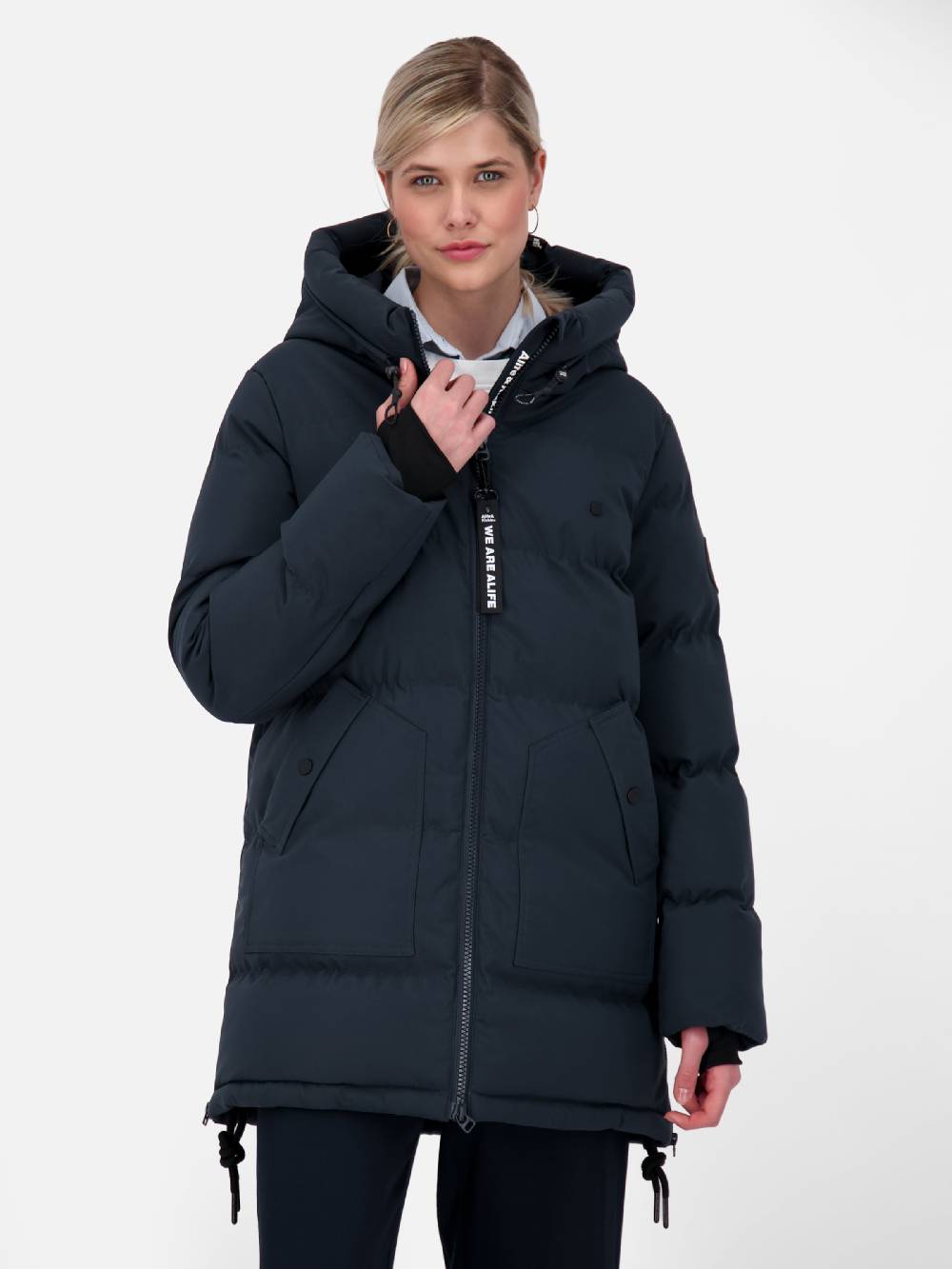 Alife And Kickin Winter Parka 'CathyAK' In Navy