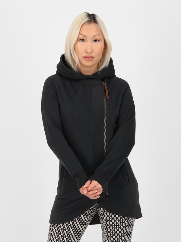 Alife and Kickin Zip-Up Hoodie 'BibianeAK' in Black
