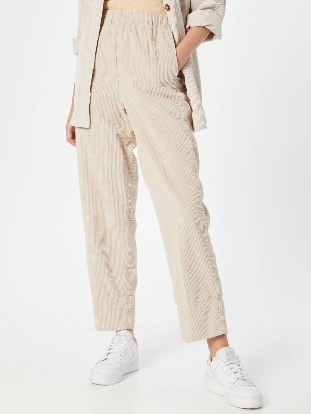 AMERICAN VINTAGE Loose Fit Pants 'Padow' In Beige