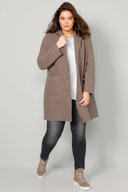 Angel of Style Between-Seasons Coat in Muddy Colored