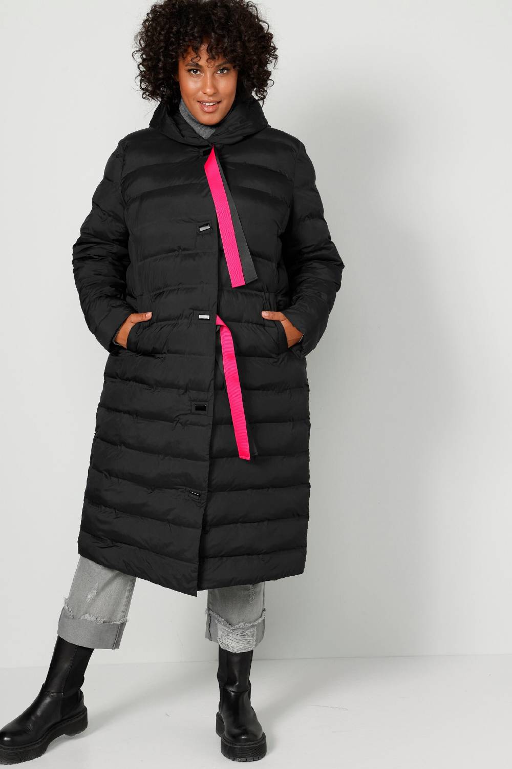 Angel Of Style Winter Coat In Black