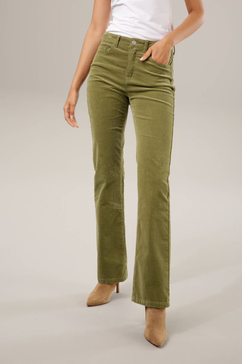Aniston CASUAL Regular Pants In Green
