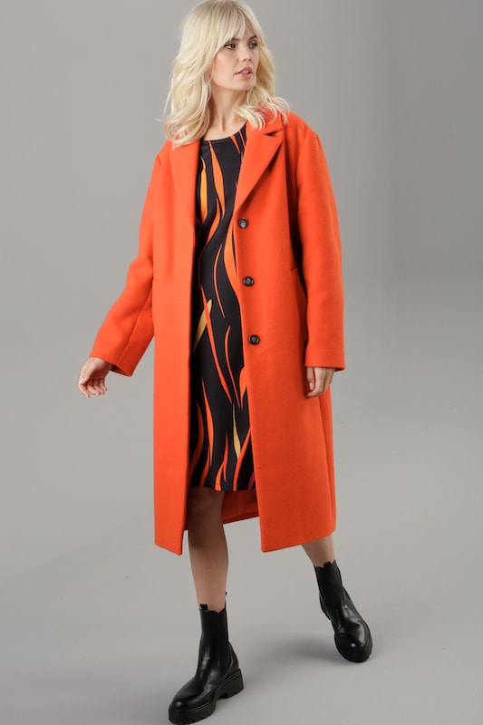 Aniston SELECTED Between-Seasons Coat In Orange
