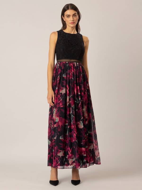 APART Evening Dress in Dark Red, Black