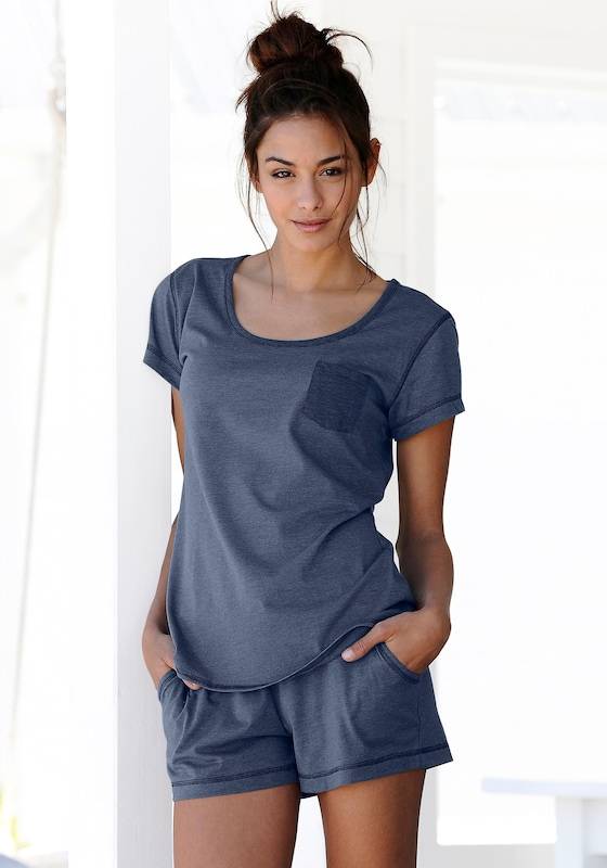 ARIZONA Short Pajama Set in Marine Blue