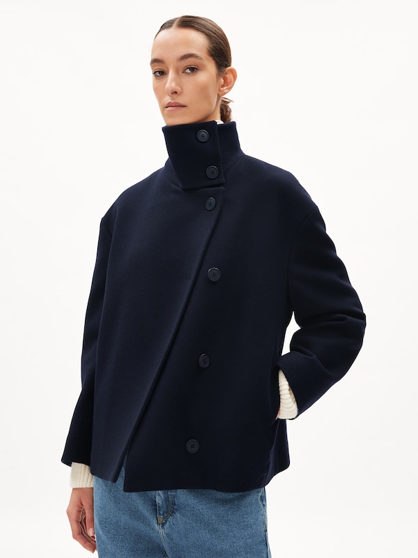 ARMEDANGELS Between-Season Jacket 'MAJELA' in Night Blue