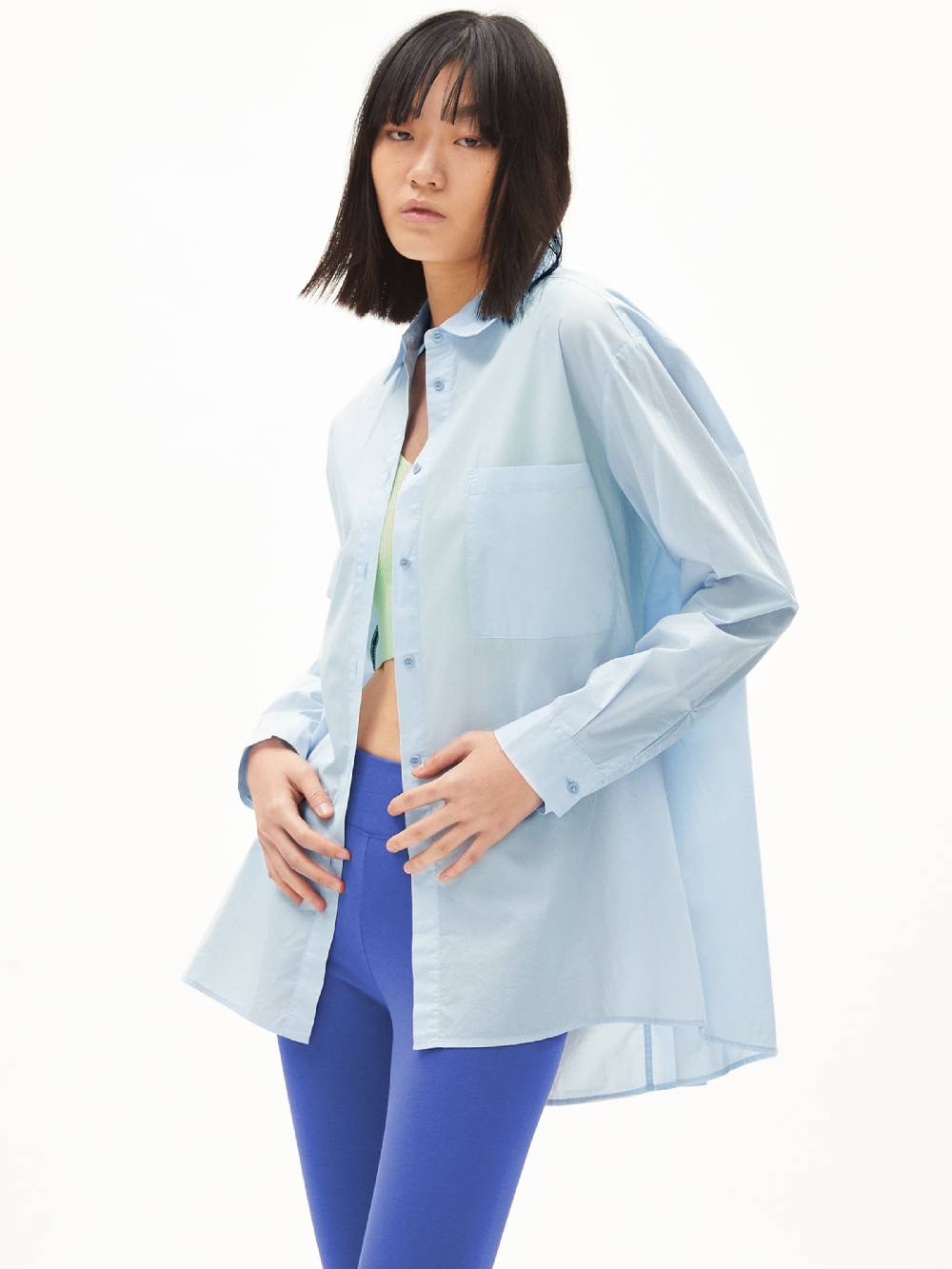 ARMEDANGELS Blouse 'Ealga' In Pastel Blue