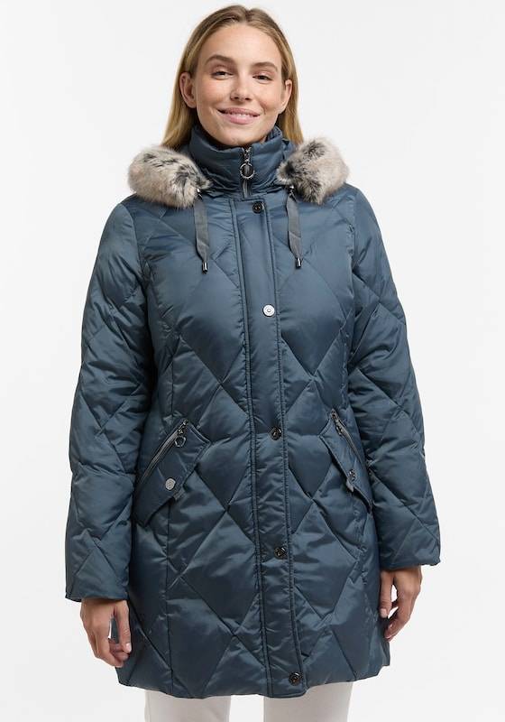Barbara Lebek Winter Jacket In Dark Blue