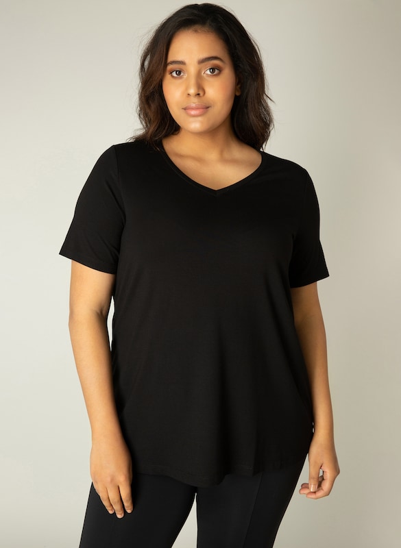 BASE LEVEL CURVY Shirt 'Alba' in Black