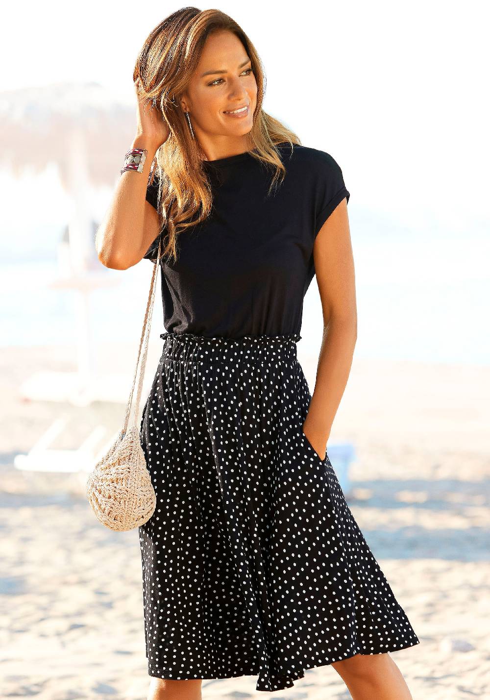 BEACH TIME Dress In Black