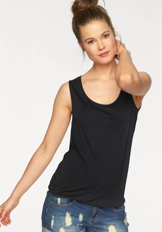 BEACH TIME Top in Black, Mottled White