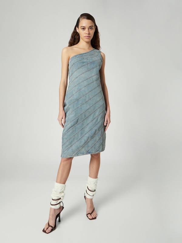 Bella x ABOUT YOU Dress 'Stefanie' in Blue Denim