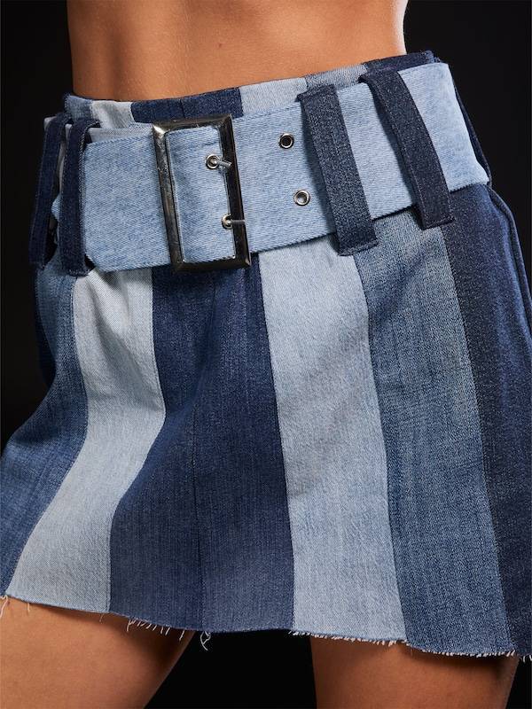 Bella x ABOUT YOU Skirt 'Upcycled' in Blue