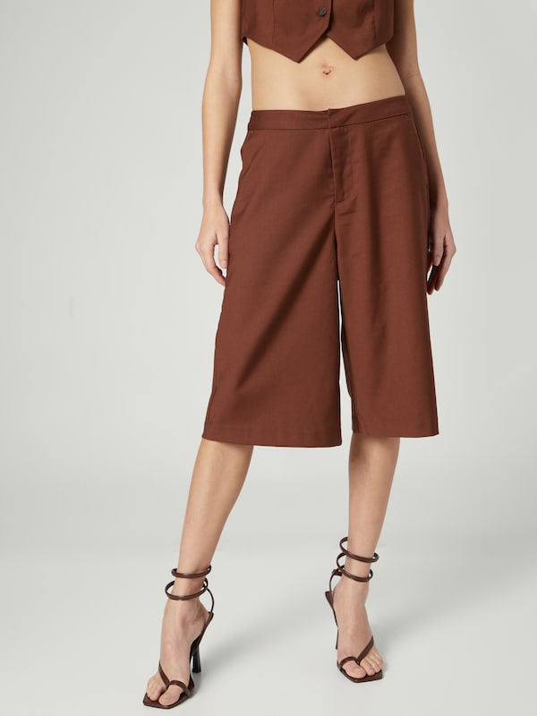 Bella x ABOUT YOU Wide leg Pants 'Vanessa' in Brown