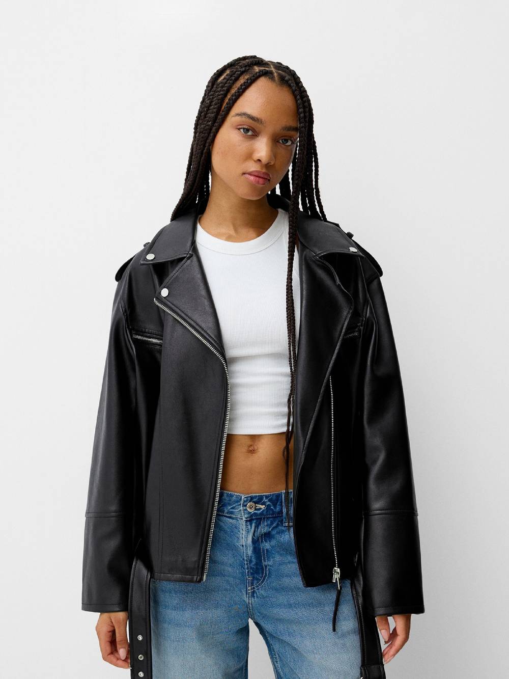 Bershka Between-Season Jacket In Black