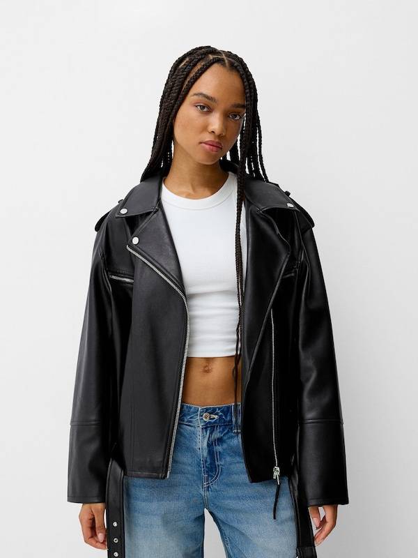 Bershka Between-Season Jacket in Black