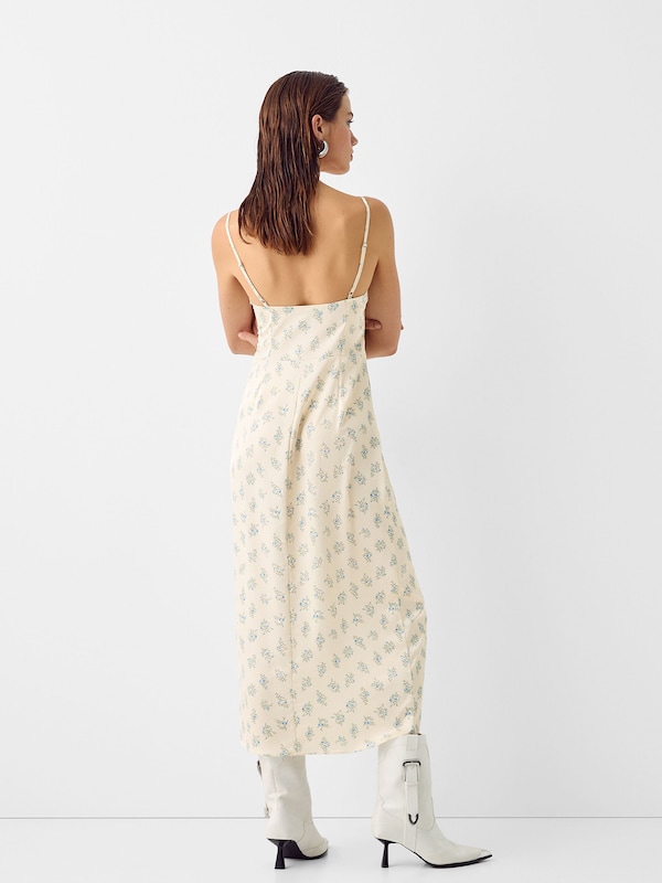 Bershka Summer Dress in Cream