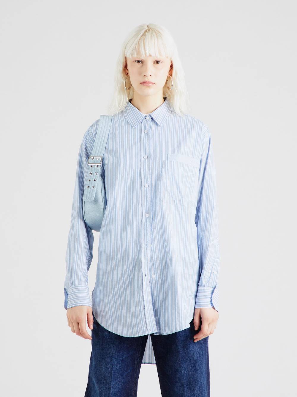 BOSS Blouse 'C_Bostucci_3' In Pastel Blue