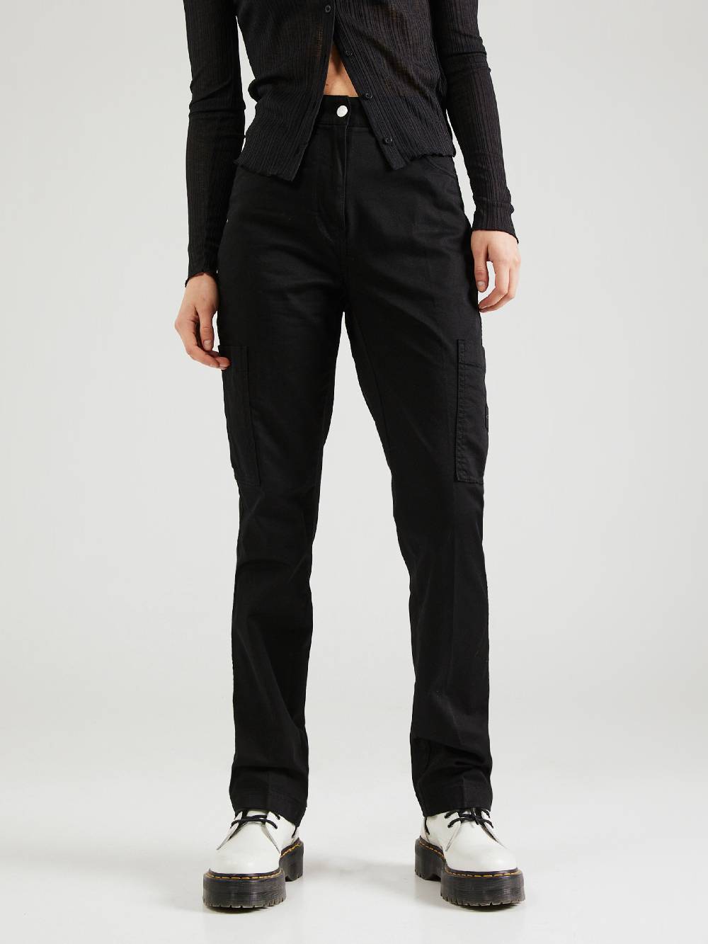 Calvin Klein Jeans Regular Cargo Pants In Black