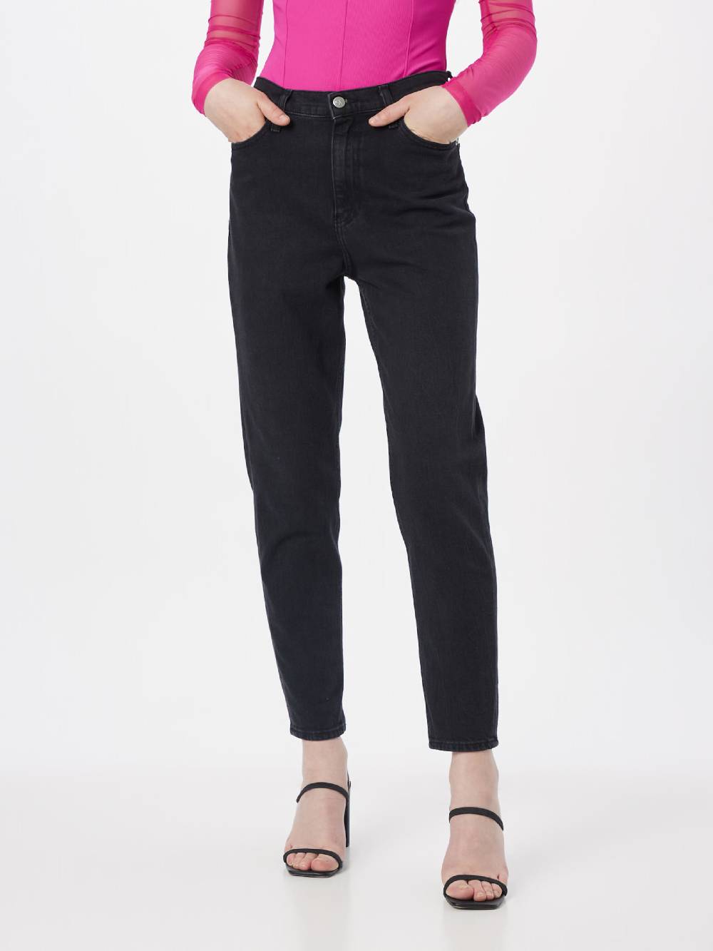 Calvin Klein Jeans Tapered Jeans In Black Denim