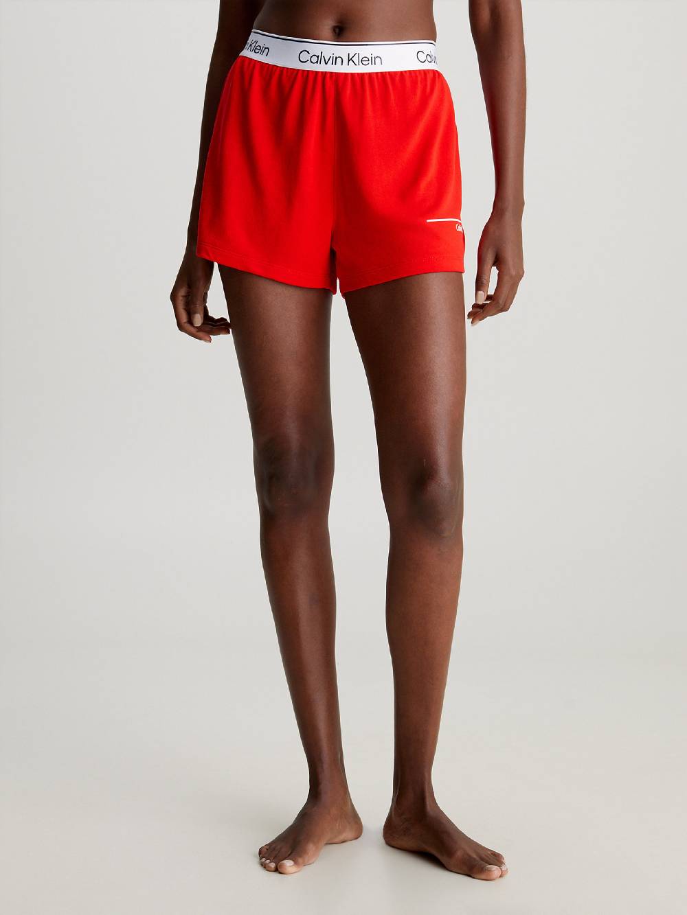 Calvin Klein Swimwear Loose Fit Board Shorts In Red