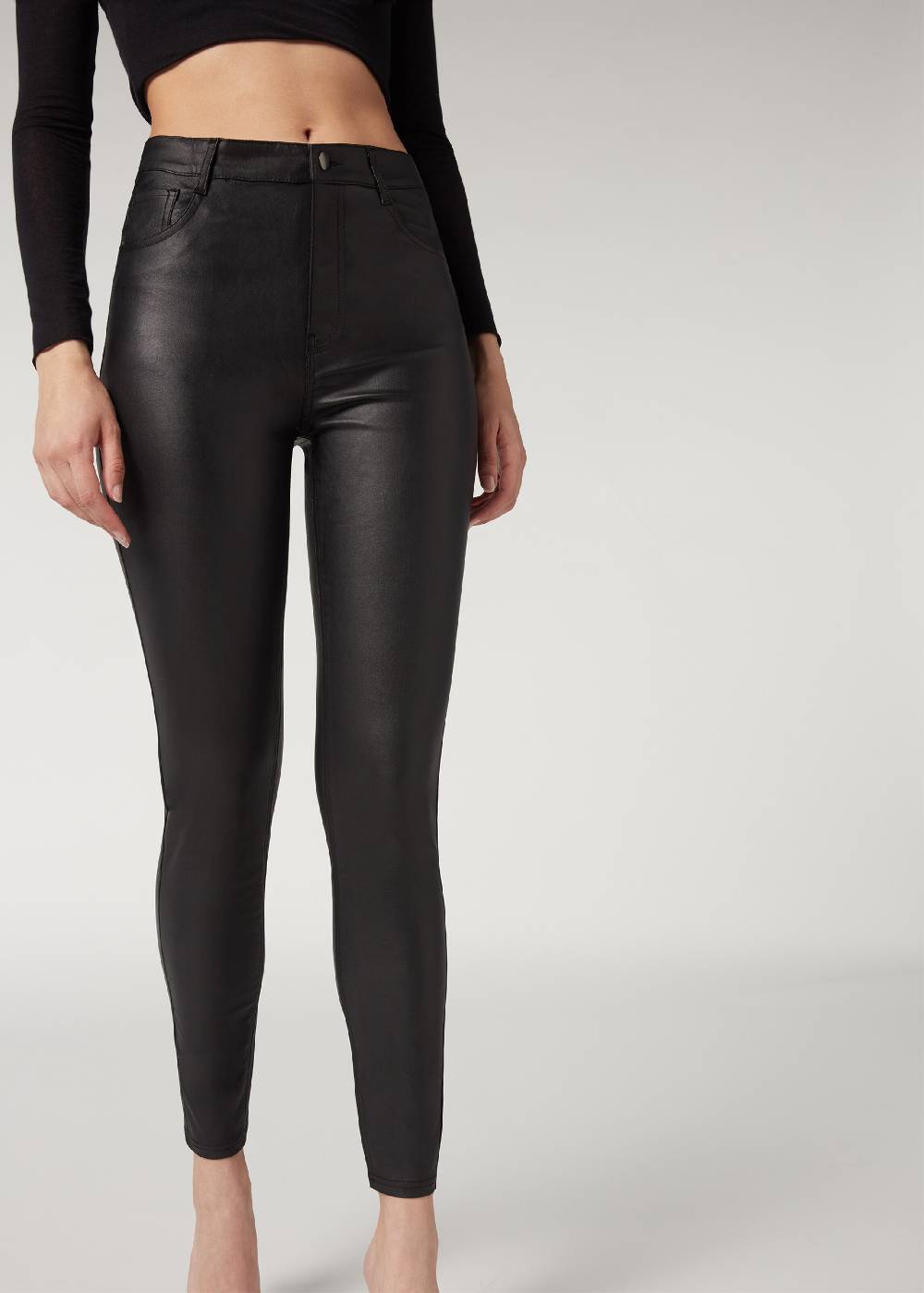 CALZEDONIA Skinny Jeggings In Black