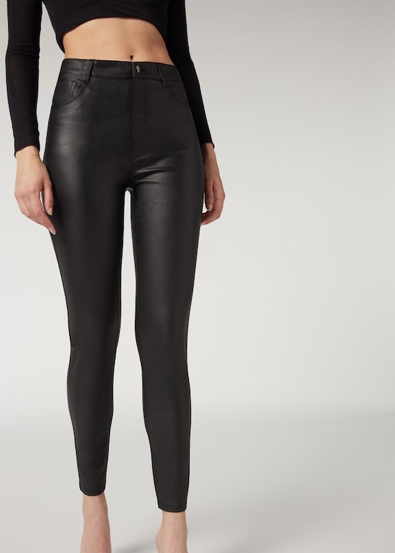 CALZEDONIA Skinny Jeggings in Black