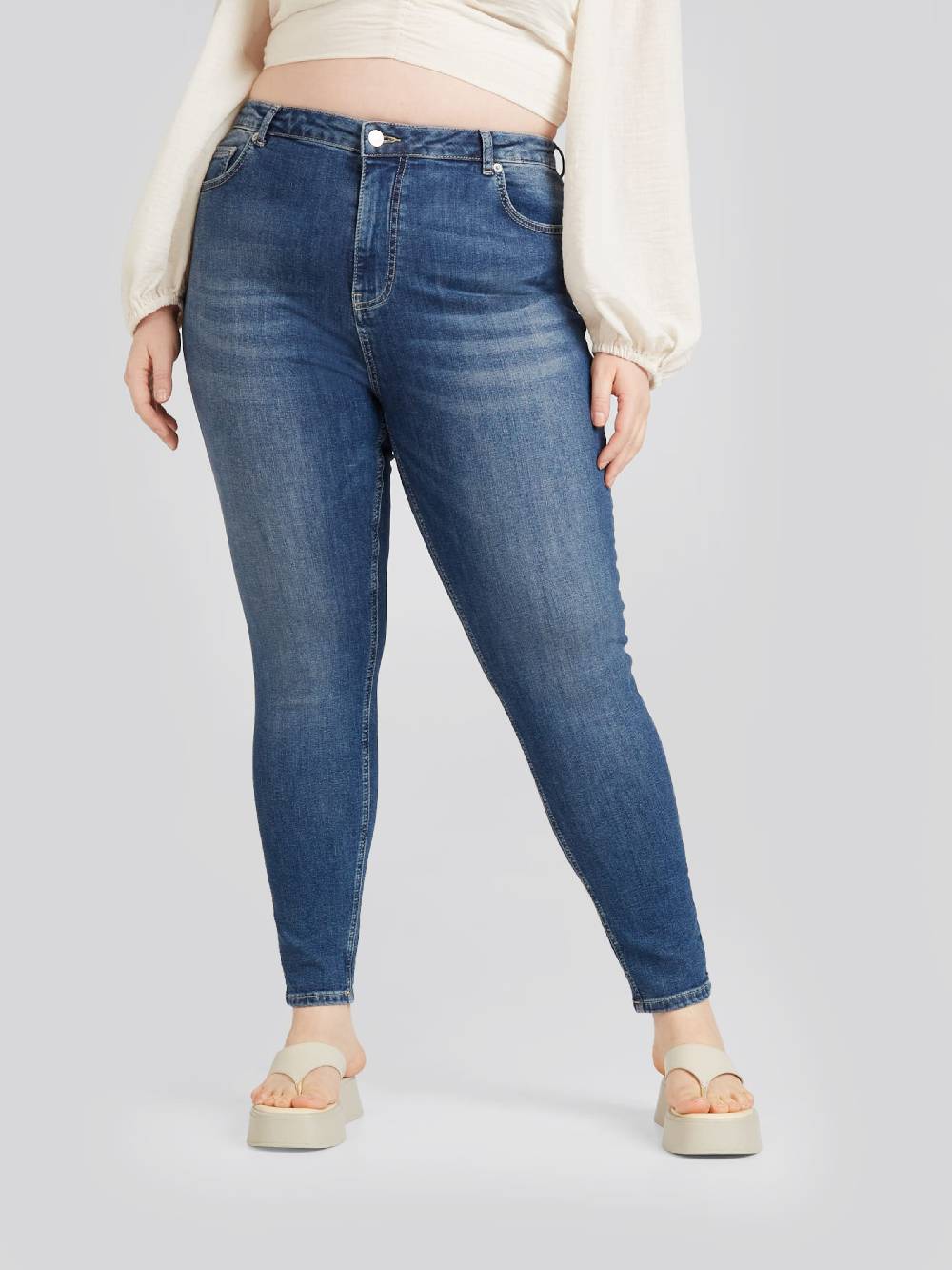 CITA MAASS Co-created By ABOUT YOU Slim Fit Jeans 'Juliana' In Blue Denim