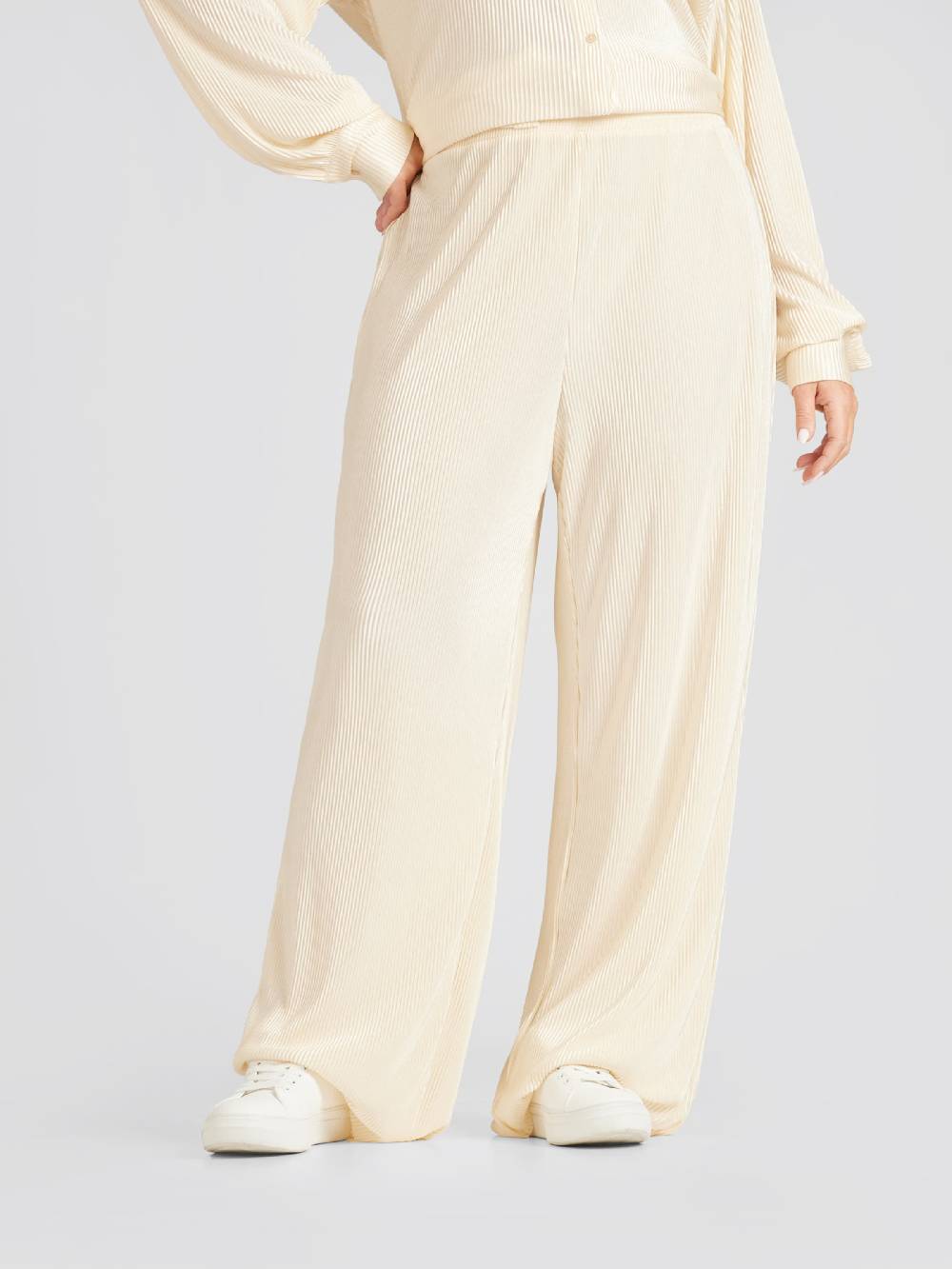CITA MAASS Co-created By ABOUT YOU Wide Leg Pants 'Flora' In Cream