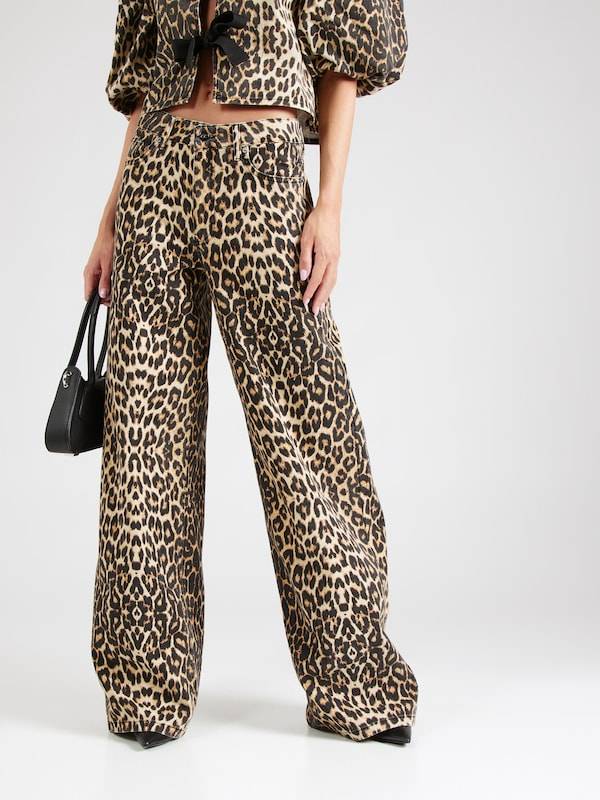 Co'couture Wide Leg Jeans In Beige