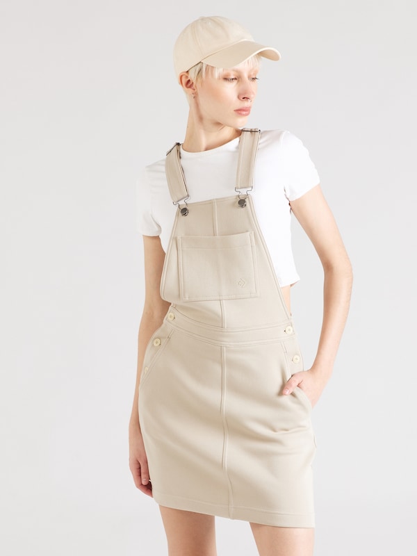 CONVERSE Overall Skirt 'Chevron Salopette' in Sand