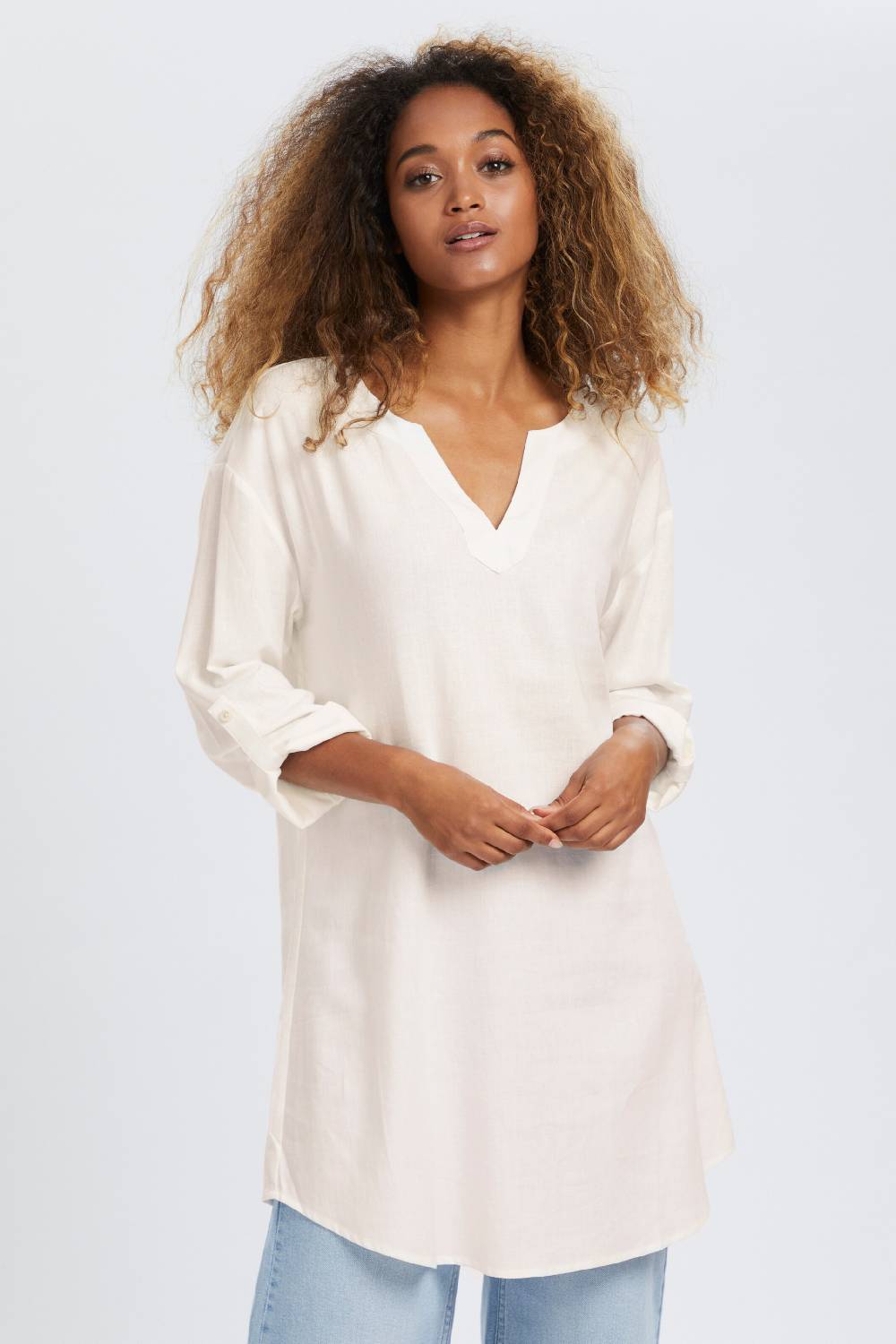 Cream Tunic 'Venta' In White
