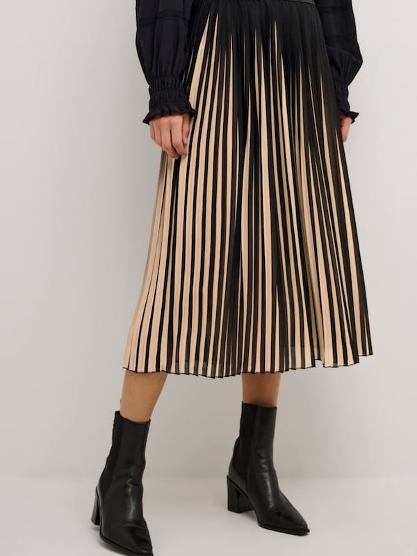 CULTURE Skirt 'Carly' in Beige, Black