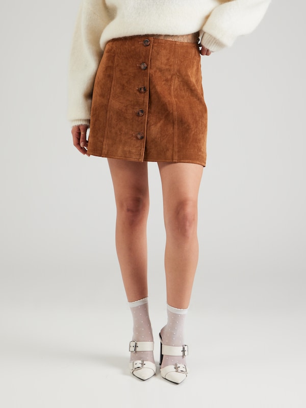 Daahls by Emma Roberts exclusively for ABOUT YOU Skirt 'Jayla' in Cognac