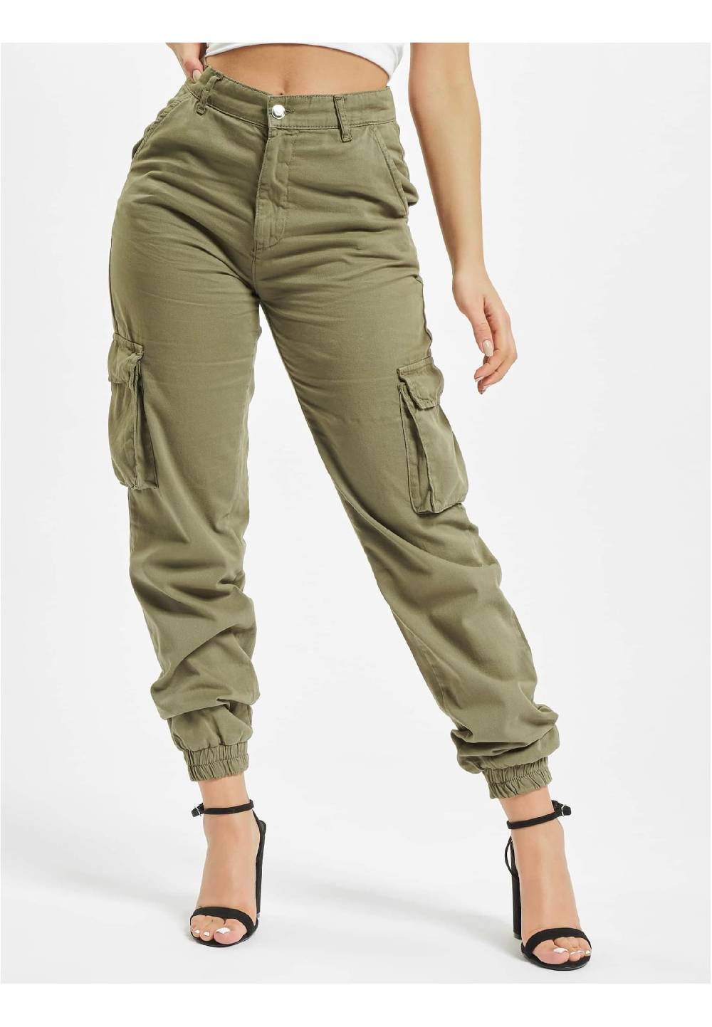 DEF Tapered Cargo Pants 'Aya' In Olive